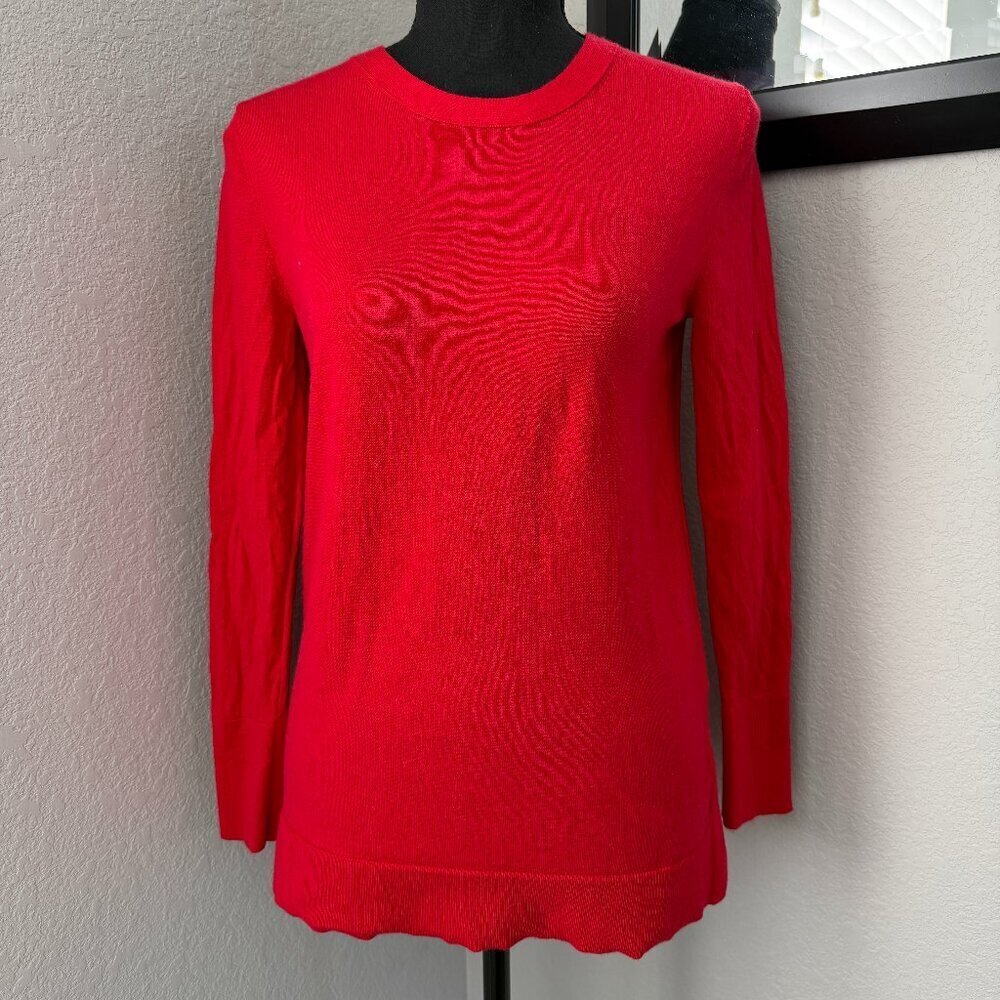BANANA REPUBLIC Merino Wool Crew Neck Sweater Red Small - Picture 4 of 11
